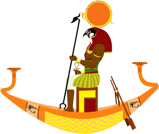 God Ra On Aten Boat-ve308 - Amon Ra Sun God (630x600)