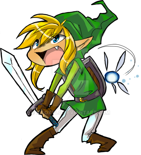 Link Legend Of Zelda Chibi By Niloxylo - Drawing (600x661)