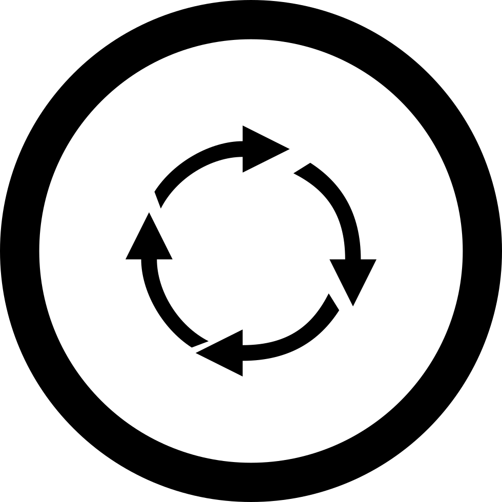 Arrow Cycling Symbol In A Circle Comments - 2 With A Circle Around (980x980)