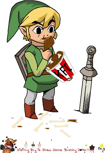 The Legend Of Zelda Kfc Link By Missmurderkiller - Legend Of Zelda Kfc (378x539)