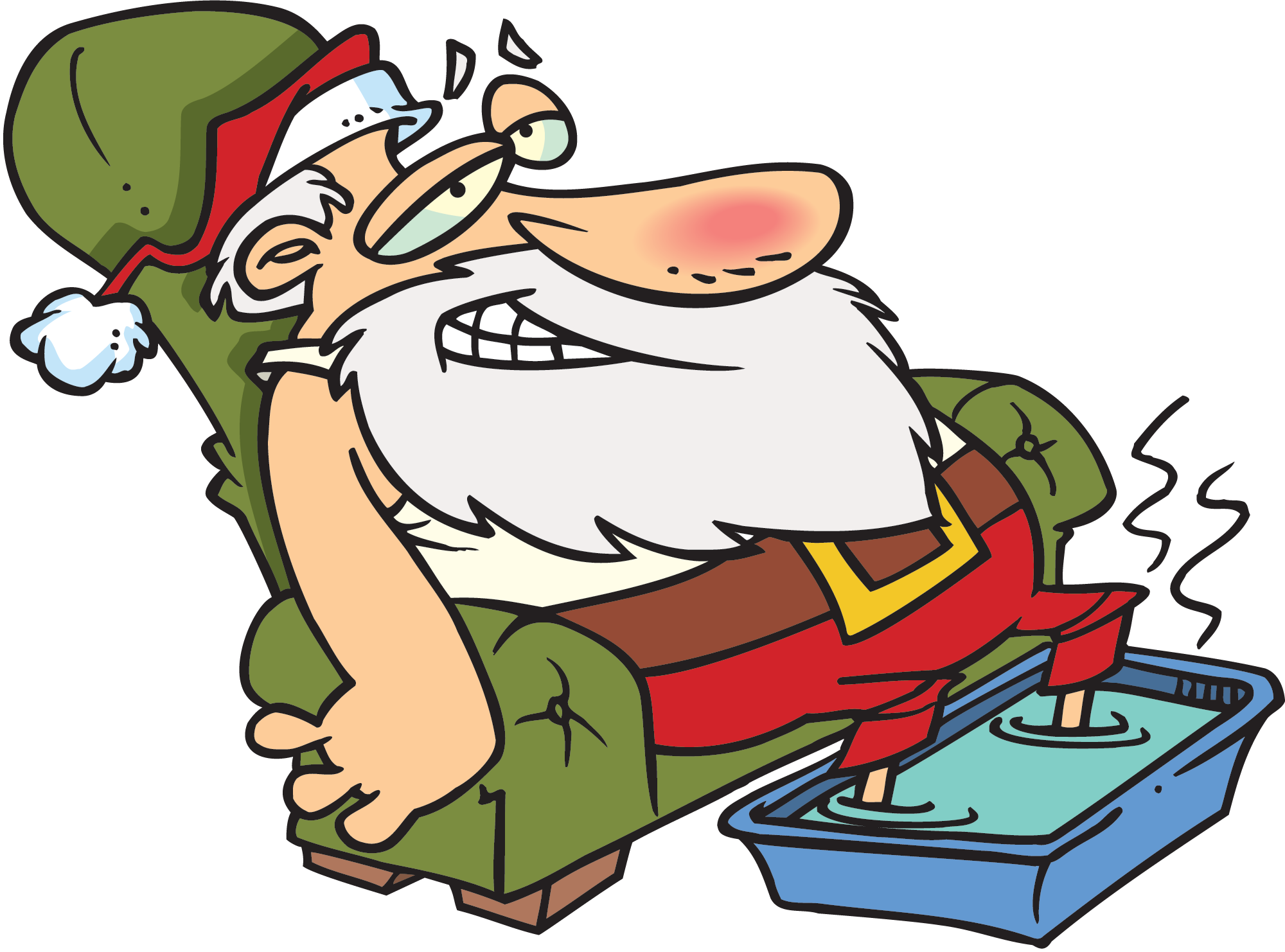 After All The Christmas Food And Cheer, Our Bodies - Funny Christmas Clip Art (2000x1482)