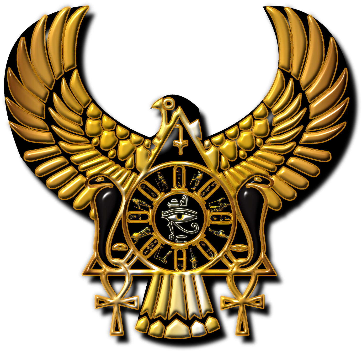 Ankh Clipart Egyption - Egyptian Crown Png (1600x1536)