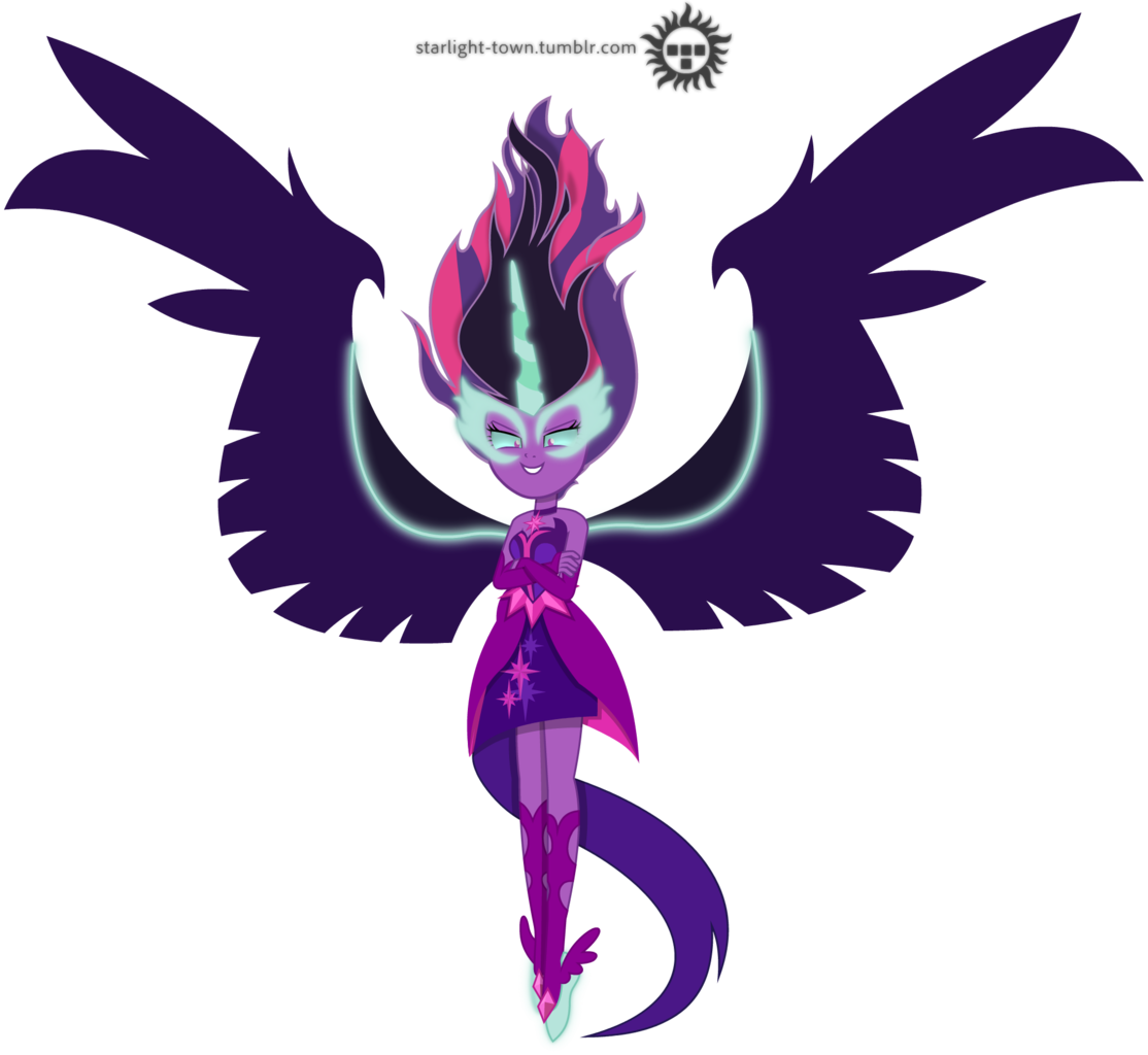 Sigmastarlight, Clothes, Crossed Arms, Equestria Girls, - Mlp Equestria Girls Twilight Transformation Into Evil (1114x1024)