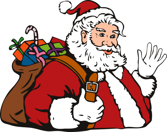 Clement Clark Moore A Visit From St - Father Christmas Santa Claus Parade Round Ornament (560x444)