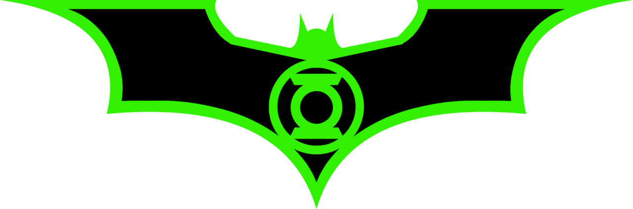 The Dark Knight Green Lantern By Kalel7 - Green Lantern/superman: Legend Of The Green Flame (1280x424)