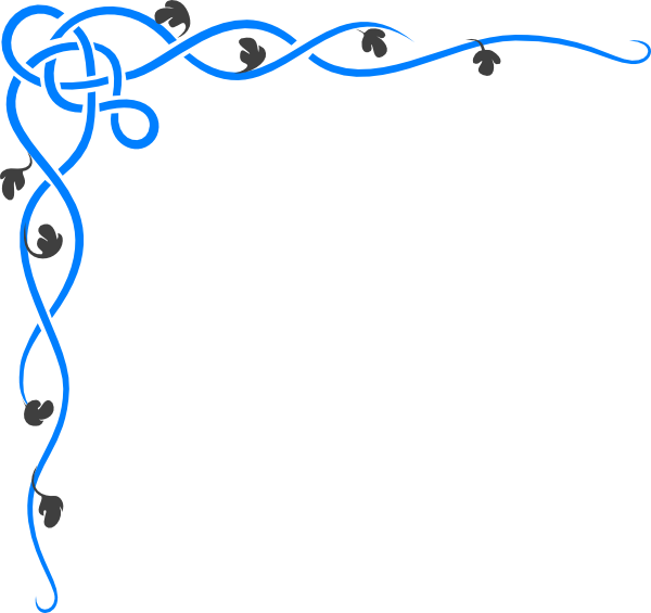 Floral Svg Clip Arts 600 X 565 Px - Shamrock Vine Corner Rubber Stamp By Drs Designs (600x565)