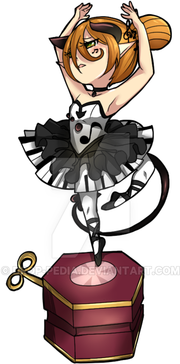 Music Box Ballerina Dixie By Drop-pedia - Cartoon (400x840)