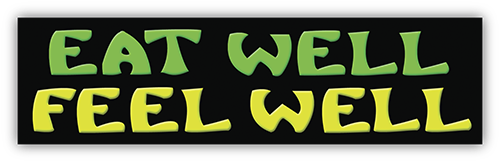 Eat - Eat Well Feel Small Bumper Sticker Decal 5 X 1 (500x500)