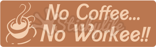 No Coffee Bumper Sticker - Calligraphy (940x587)