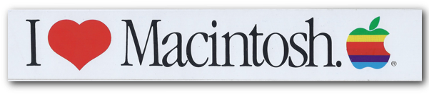 I Heart Mac Bumper Sticker - Macintosh (600x600)