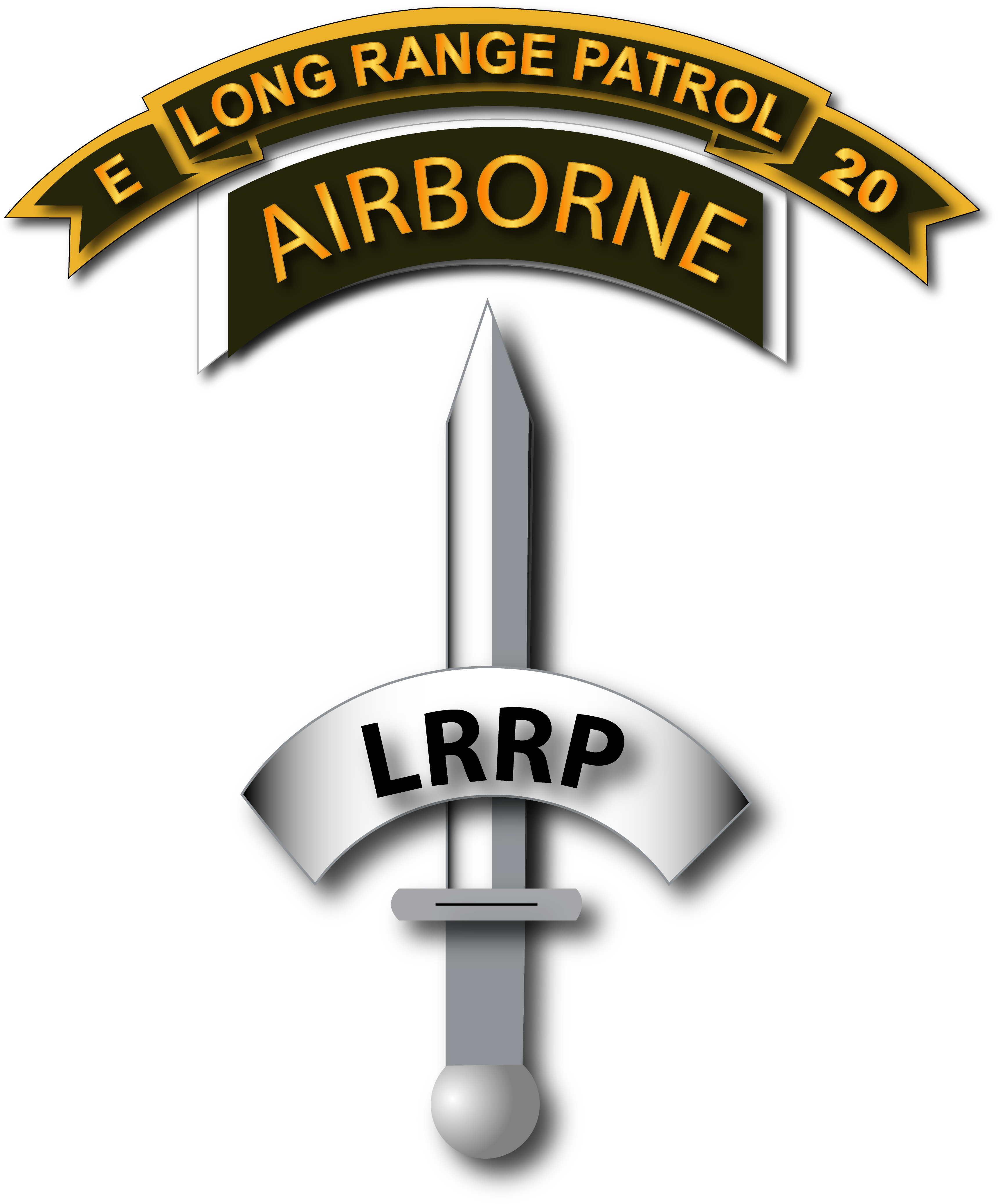 Co E 20th Inf Lrrp - Army - Badge - Lrrp 2.25" Button (3469x4168)