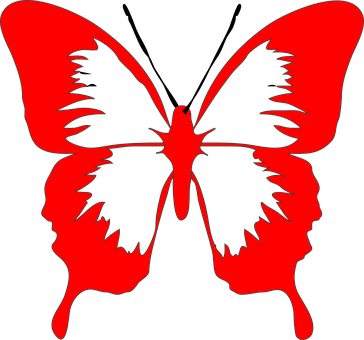 Butterfly, Fly, Moth, Red - Butterfly Clip Art (364x340)