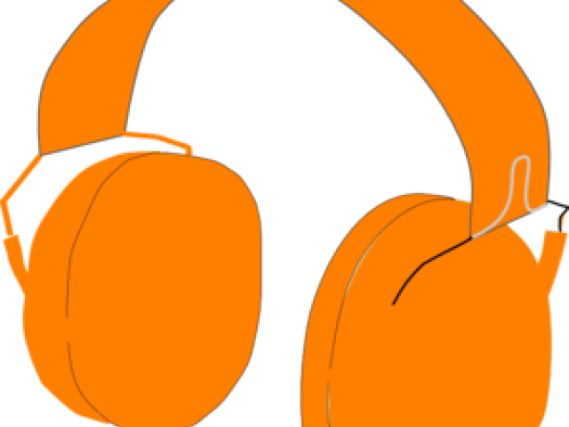 Headphone Clipart Orange - Headphone Clipart Orange (640x480)