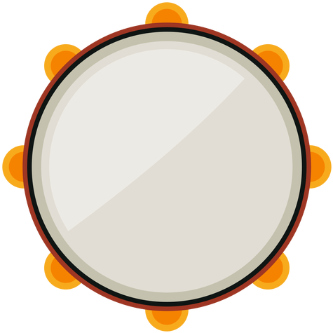 Tambourine Musical Instrument Icon Transparent Png - Transparent Cartoon Tambourine (512x512)