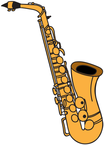 Saxophone Musical Instrument Doodle Transparent Png - Saxofon Dibujo Png (512x512)