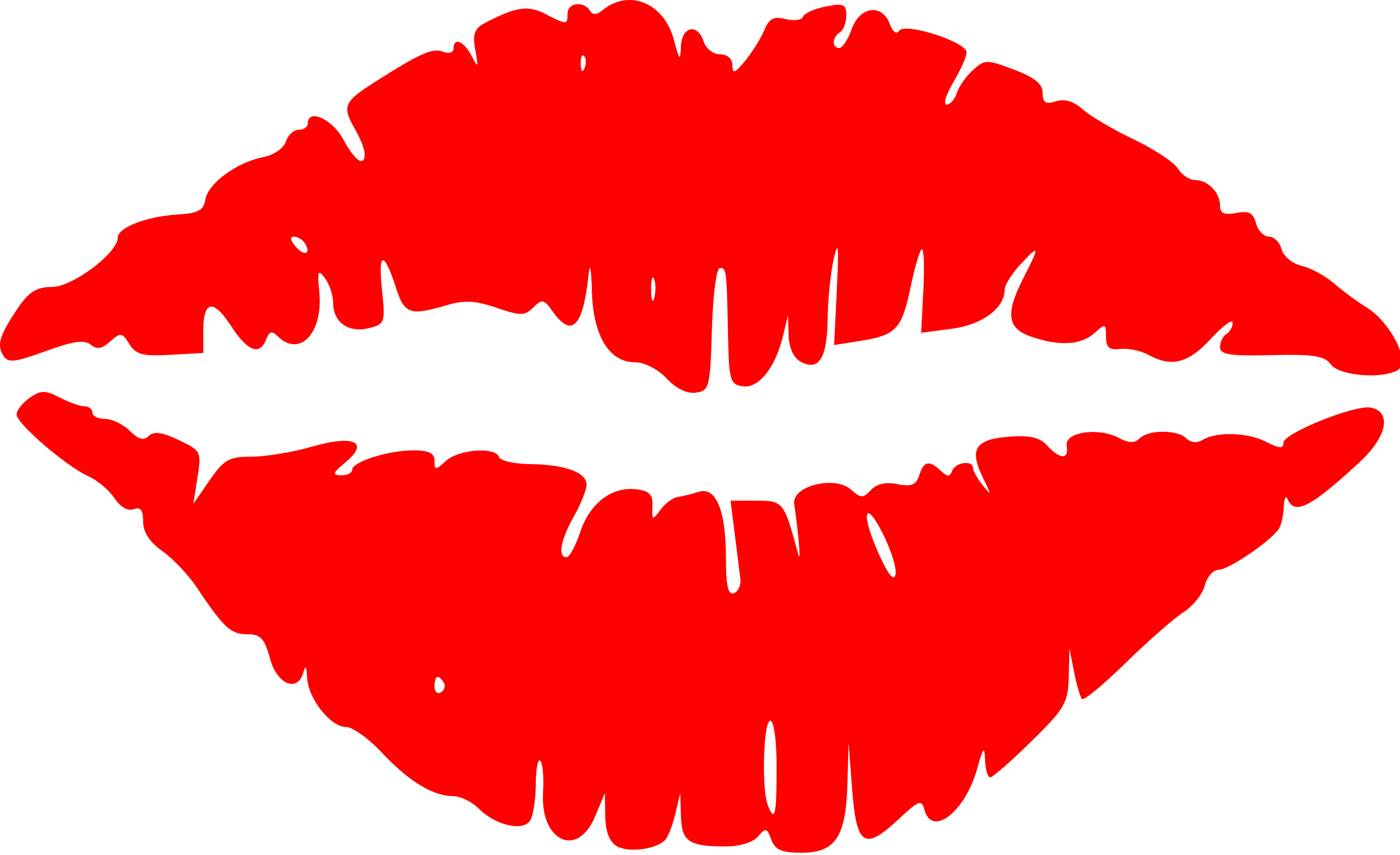 Illustration Of Red Tulips - Lips Clip Art (3000x1833)