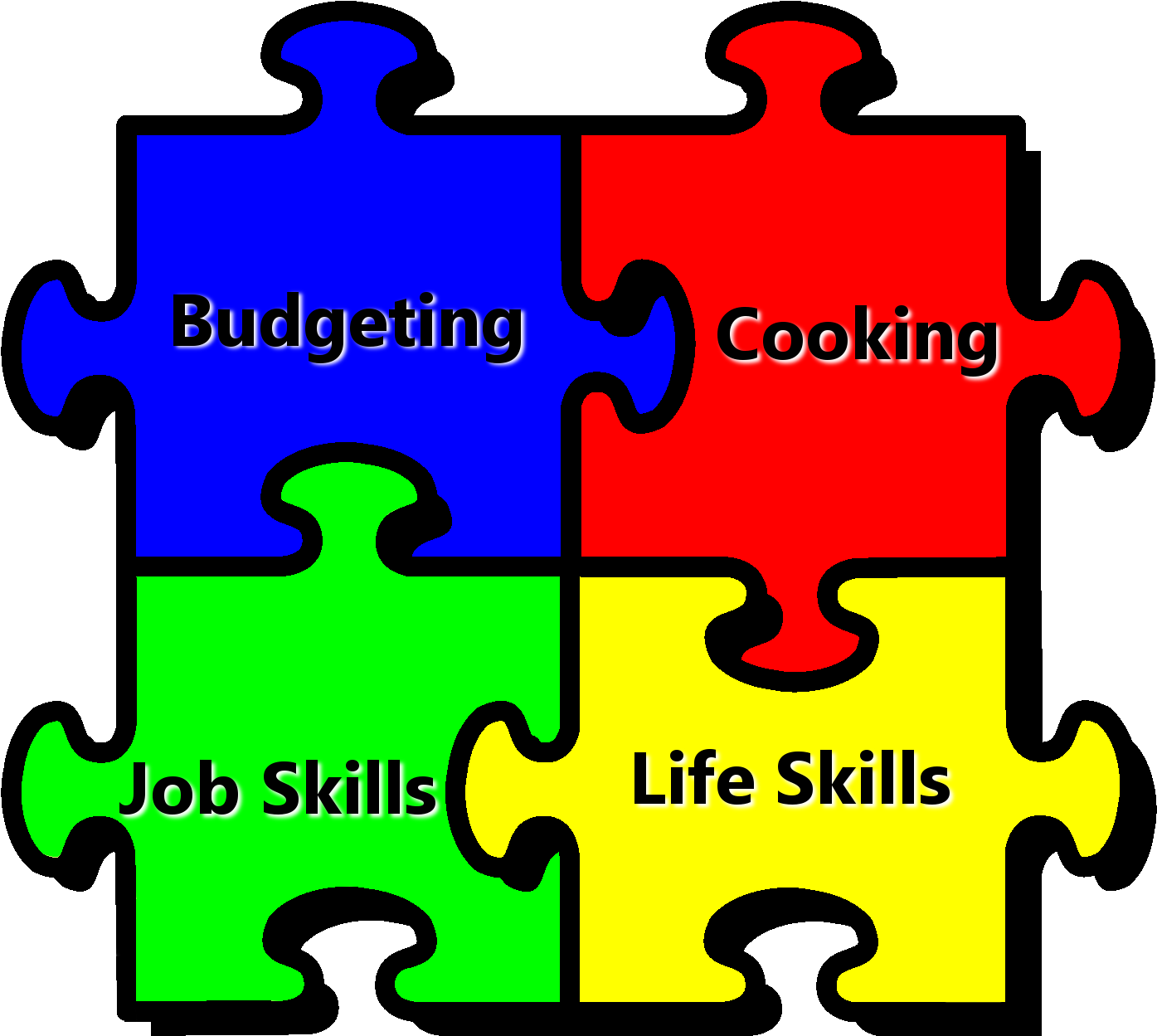 Community Classes - Green Jigsaw Puzzle T Shirt (1480x1400)