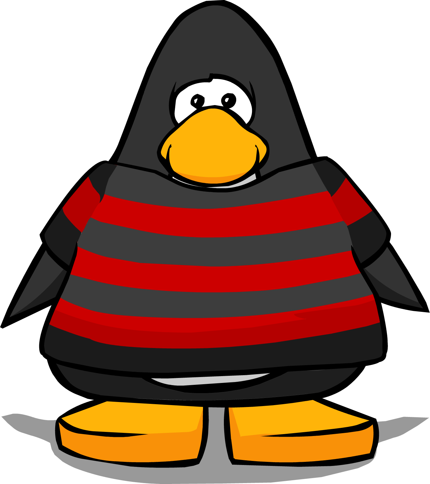 Black And Red Sailor Shirt On A Player Card - Club Penguin Vuvuzela (1379x1552)