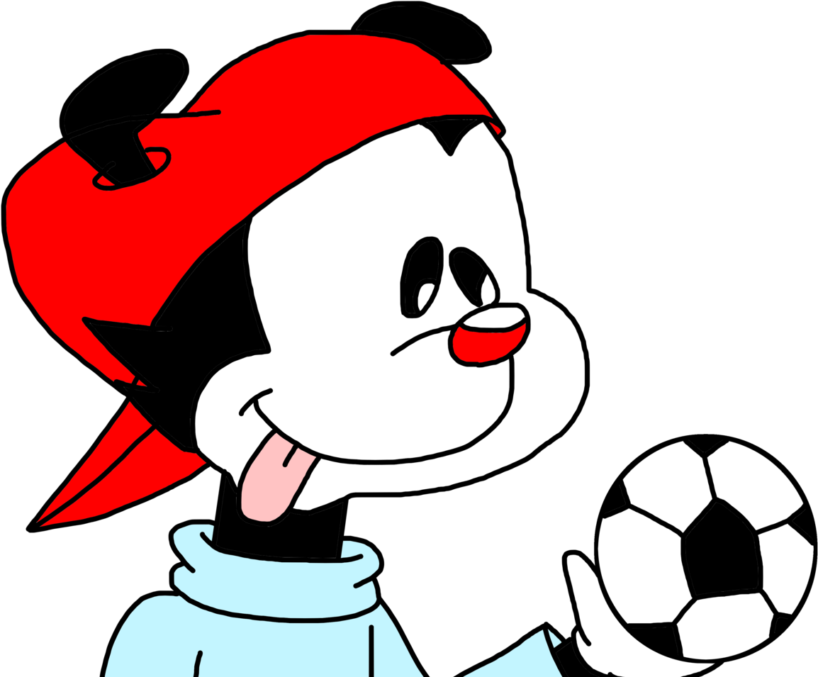 Wakko With A Soccer Ball By Marcospower1996 - Cartoon (1600x1029)