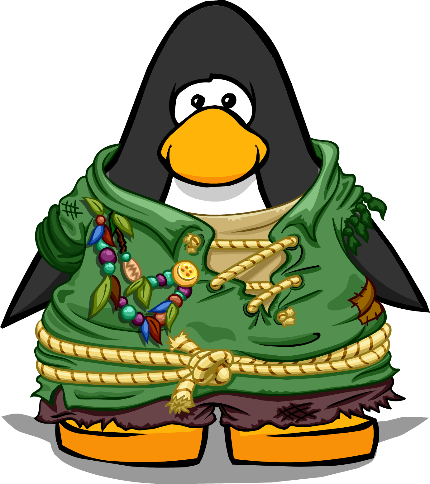 Lost Sailor's Outfit On A Player Card - Club Penguin Bling Bling Necklace (1380x1554)