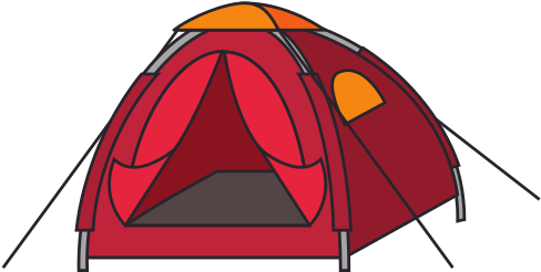 Red Tent Travel Camping Icon - Camping (550x550)