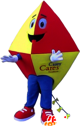 Mascot Red Kite, Yellow And Blue - Mascot (600x600)