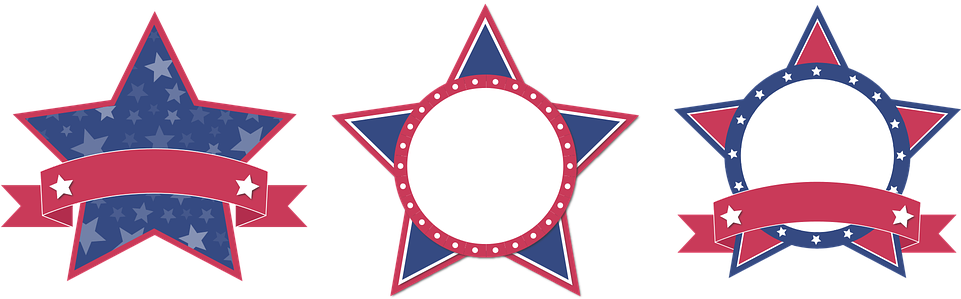 Red White And Blue Stars Clipart 1, - Red White And Blue Stars Png (960x480)