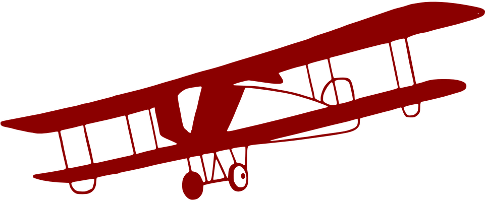 Red Airplane Cliparts 4, - Vintage Plane Transparent Background (960x480)