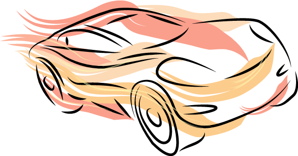 Sports Car Drawing Line Art - Sports Car Drawing Line Art (850x425)