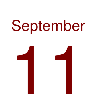 Printable September 11 Clipart - Months Of The Year (333x381)