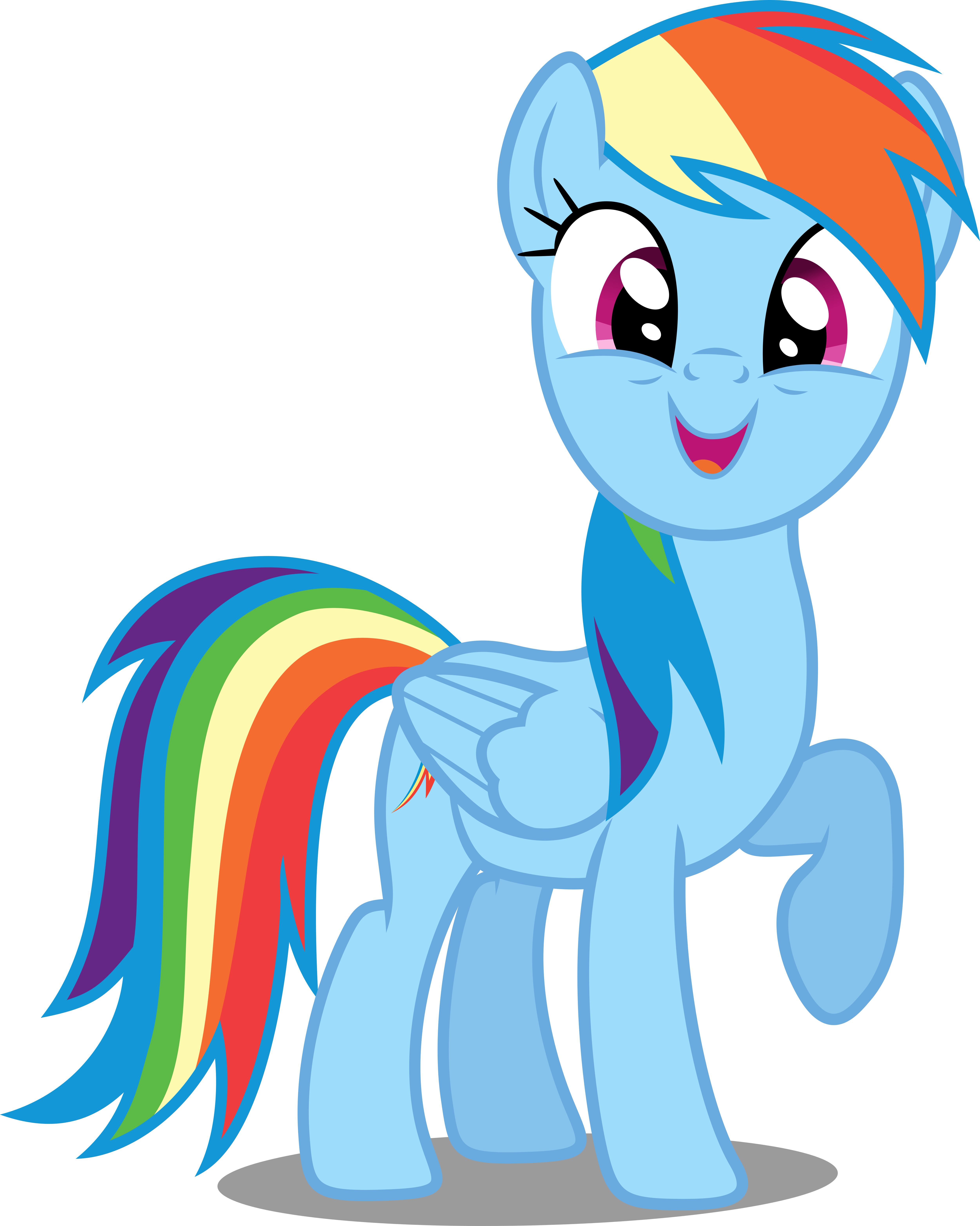 Vector - Mlp Rainbow Dash Vector (5000x6252)