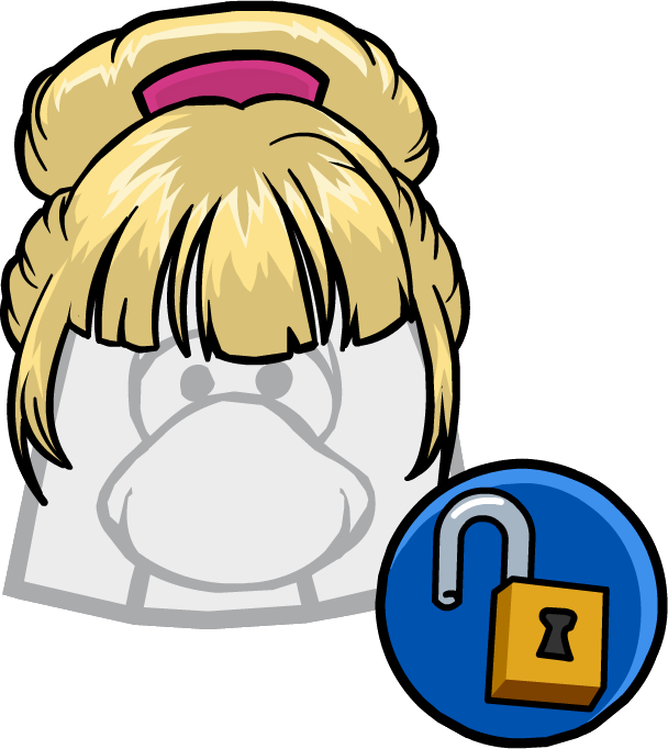 Hot Cross Bun - Club Penguin Blonde Bun (608x682)