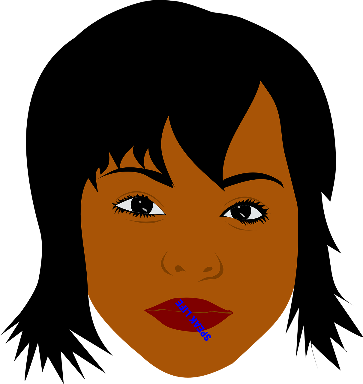 Black Hair Woman Afro Clip Art - Der Glückliche Tag Der Mutter Mit Grußkarte (1210x1280)