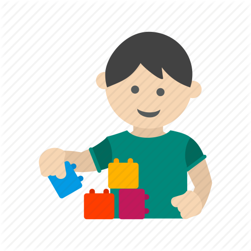 Block, Child, Happy, Kid, Lego, Playing, Toy Icon - Boy Playing With Legos Clipart (512x512)