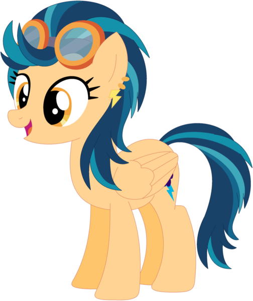 Ra1nb0wk1tty, Ear Piercing, Female, Goggles, Indigo - Indigo Zap (504x600)