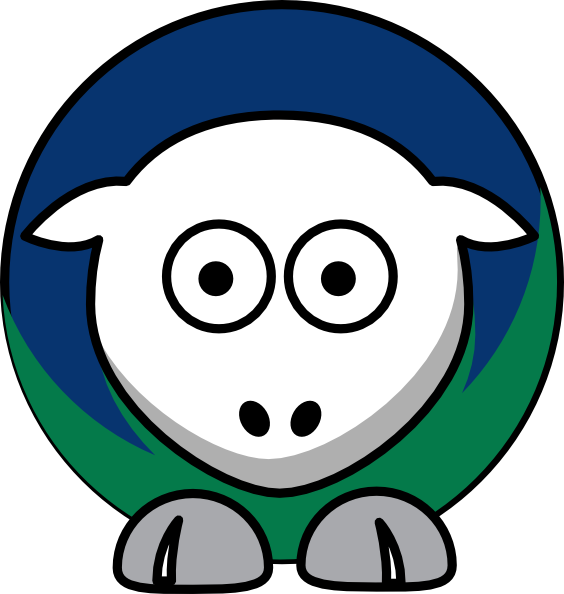Sheep Vancouver Canucks Team Colors Clip Art At Clker - Cal State Fullerton Titans (564x594)