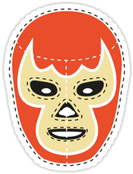 'vintage Lucha Libre Mask T-shirt By Emiliopereiro - Mask (375x360)