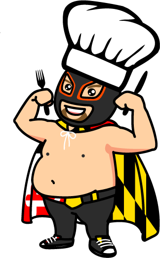 Carne Cartoon Chef Man Flexing - Meat (324x521)