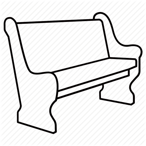 Bench Clipart Outline - Church Pew Clip Art (512x512)