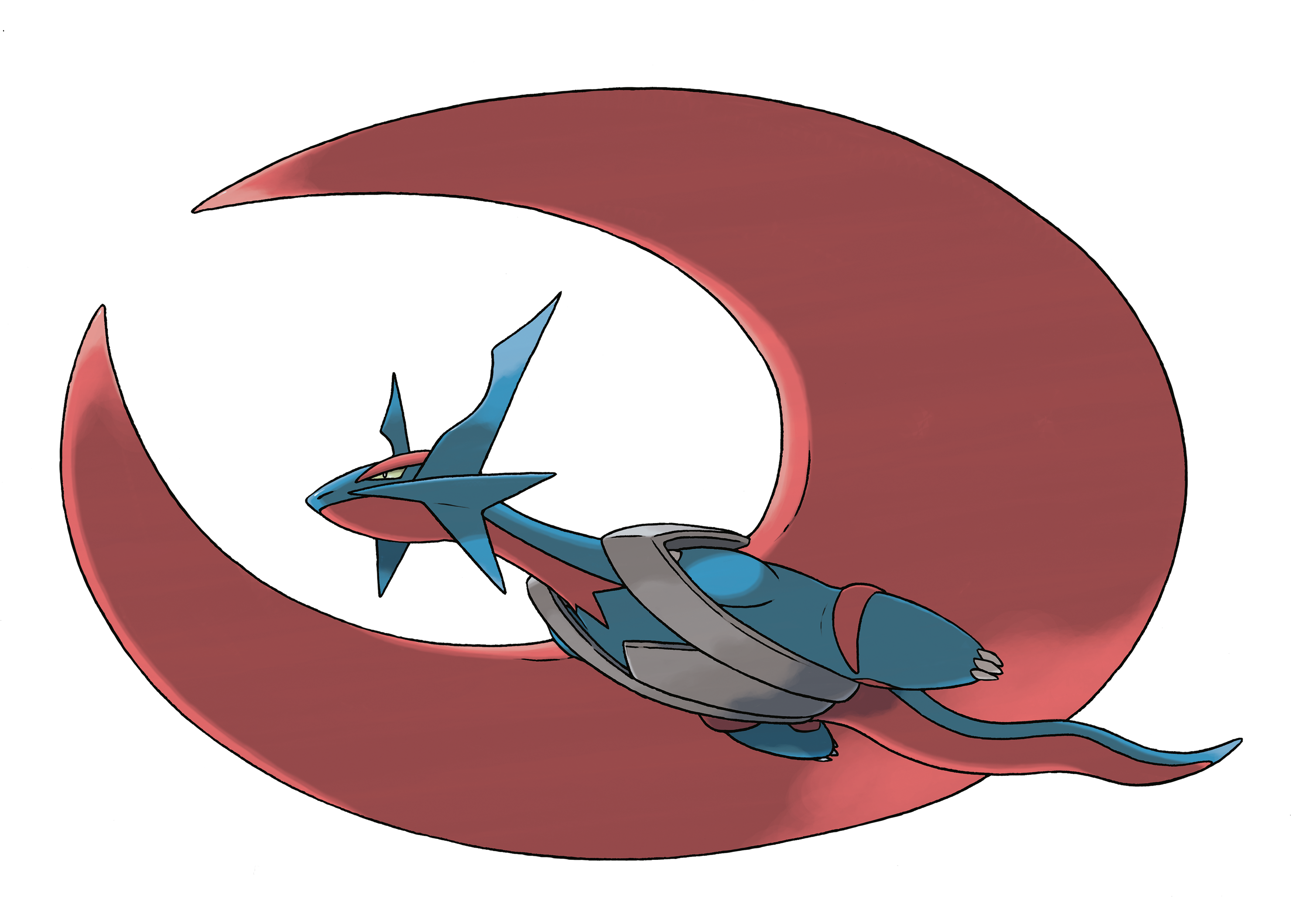 Incredibly Rare Shiny Pokémon Holding A Mega Stone - Salamence Mega (2962x2153)