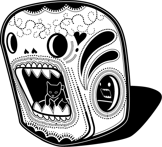 Letterpressed Calaveras, Popularized By The Dia De - Calavera (521x474)