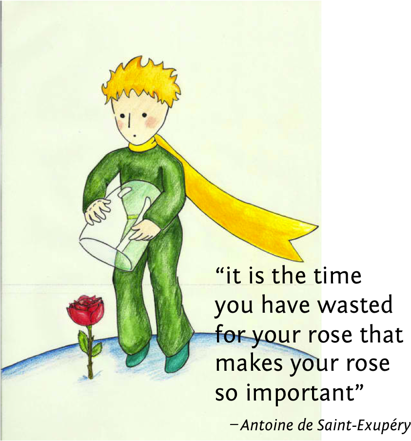 The Little Prince - Little Prince And The Rose (866x904)