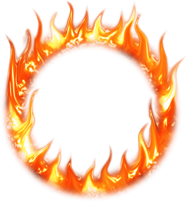 Circle Of Fire Clipart - Circle (372x400)