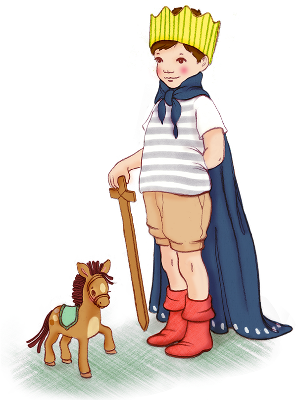 Tattyoo Little Prince - Belle And Boo - I Am King Greeings Card Aa3751 (1000x1000)