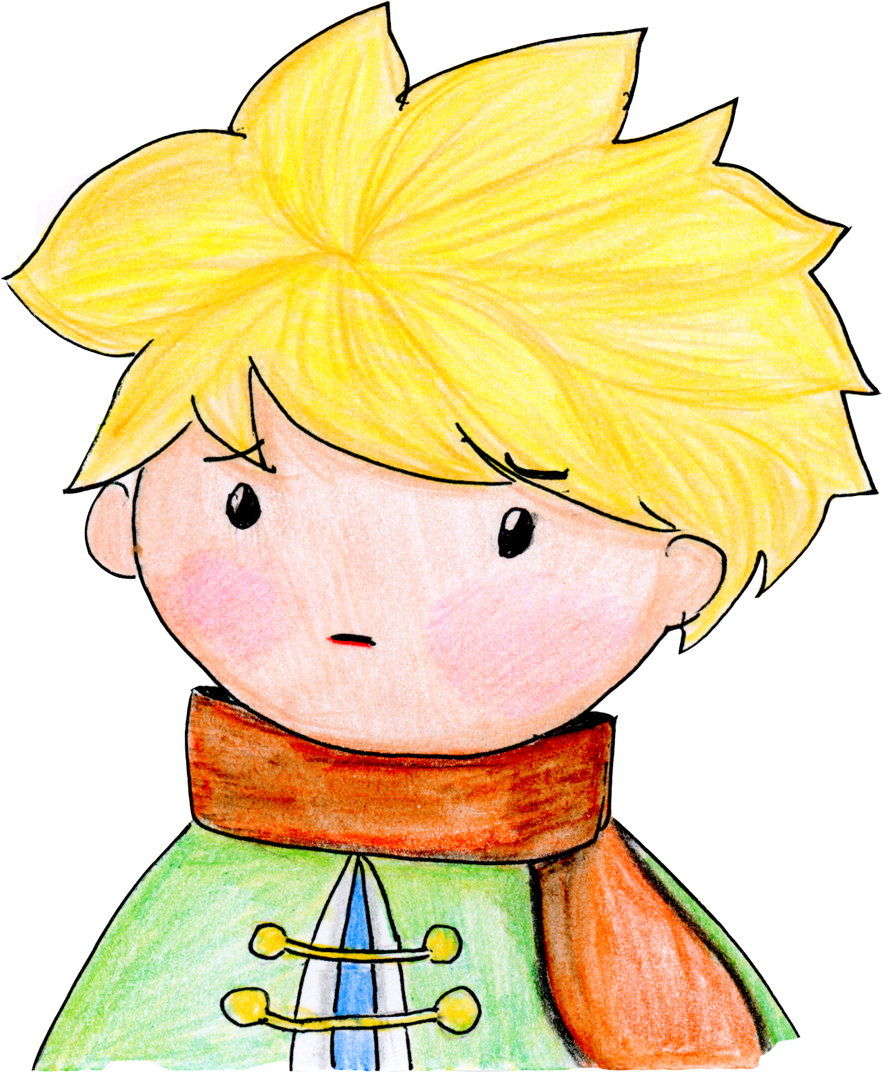 He Bent His Head Over The Drawing - Cartoon (1309x1599)