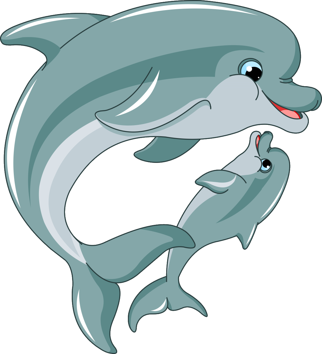 Buy The Royalty-free Stock Vector Image "cartoon Sea - Dolphin Cartoon Png (1050x1154)