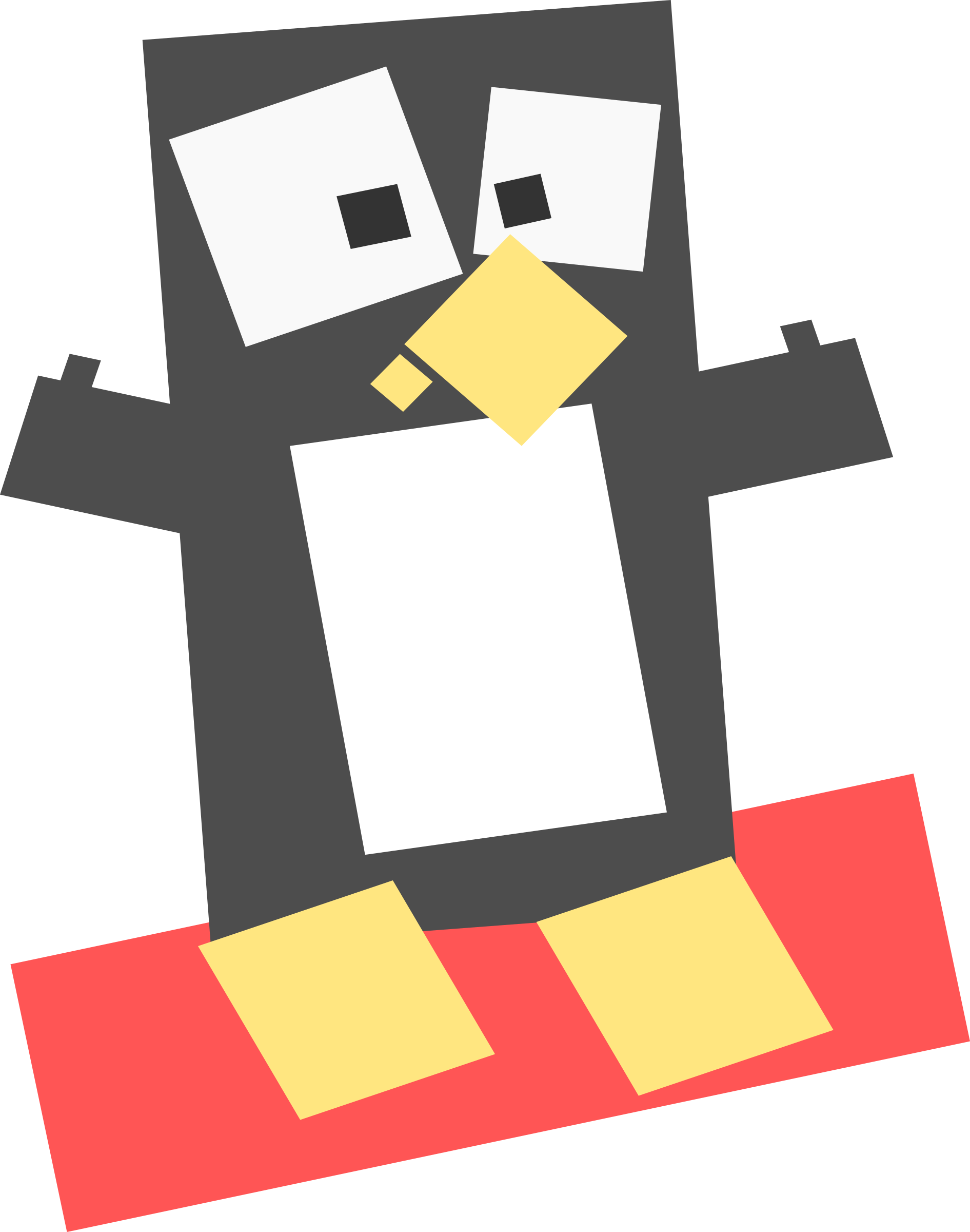 Square Animal Cartoon Penguin - Penguin Square (1891x2400)