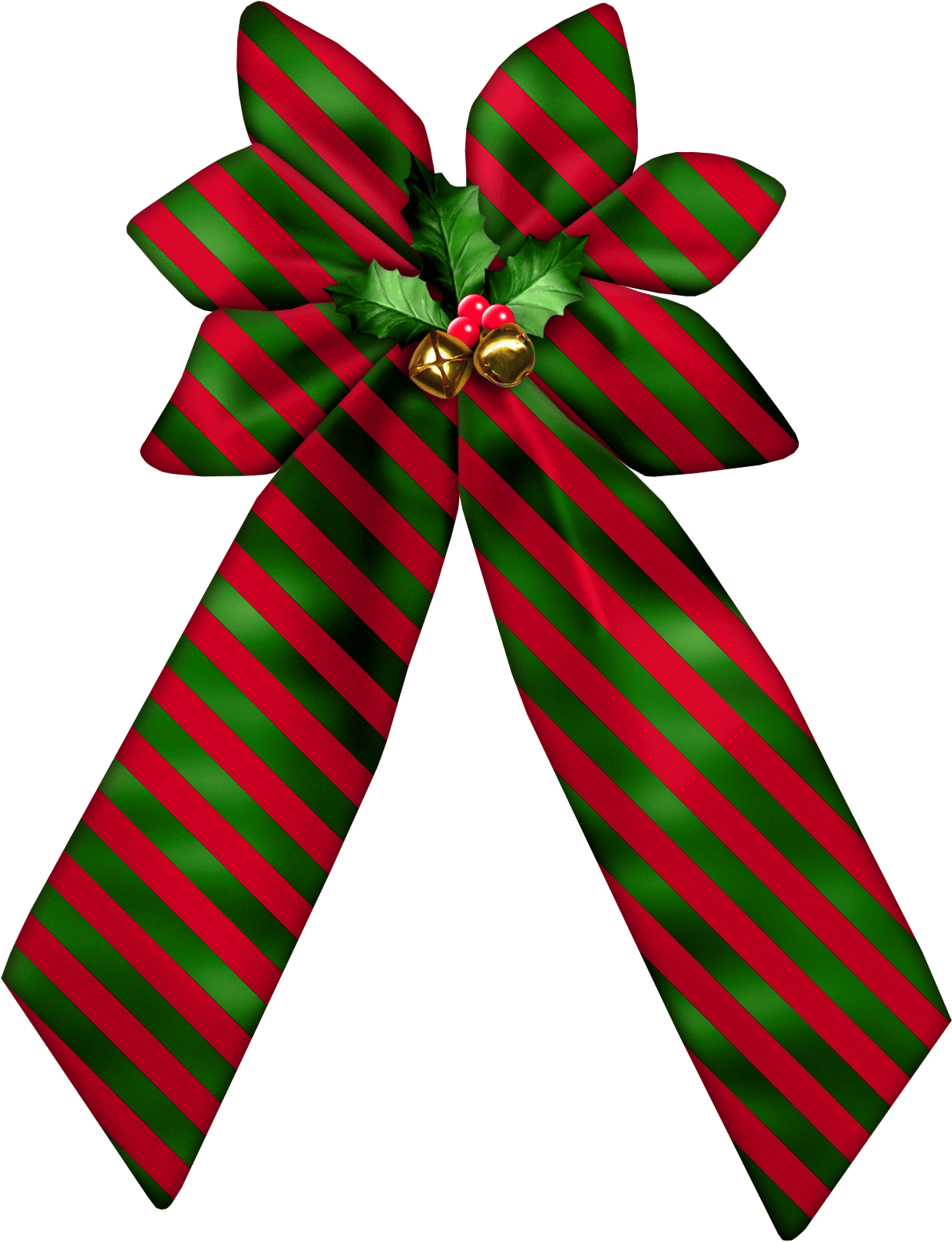 Christmas Striped Bow Png Clipart - Diy Christmas Bow Clipart (1296x1650)