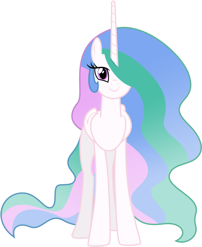 Princess Celestia Vector - My Little Pony Celestia Worried (848x1024)