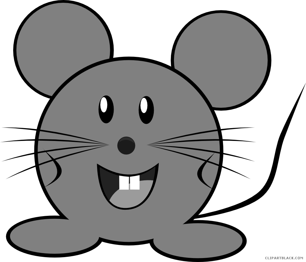 Grayscale Mouse Animal Free Black White Clipart Images - Mouse You Re Welcome (999x857)
